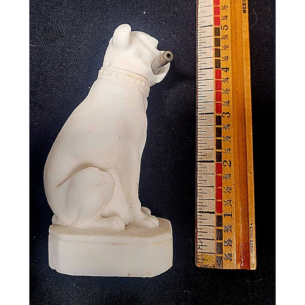 Vintage CHALKWARE LOT Dog Figurine SCOTTIE Terrier BULLDOG White - Picture 14 of 15